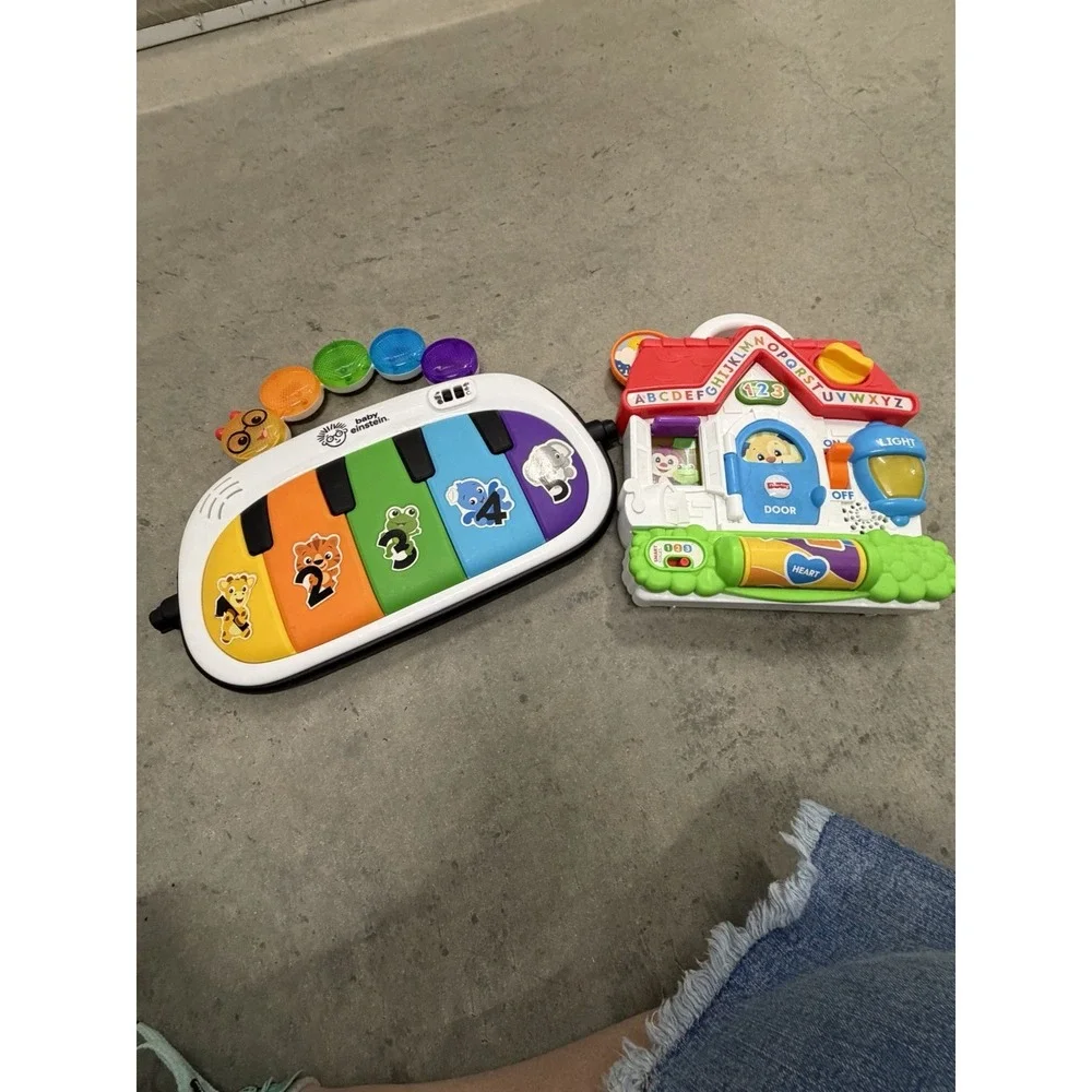 Baby Einstein Piano & Fisher Price Laugh Learn Smart Stages Toy Lot